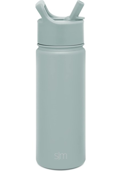 ，，çocuklar Için Saman Kapaklı Su Şişesi Vakum Yalıtımlı Paslanmaz Çelik Metal Termos Yeniden Kullanılabilir Sızdırmaz Bpa Okulu 18 Oz (Yurt Dışından)