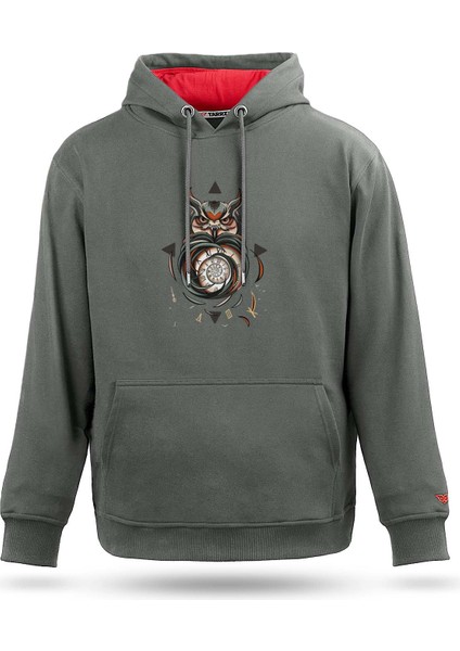 Baykuş ve Zaman Tasarım Kapşonlu Sweatshirt, Tasarım Sweatshirt Hoodie