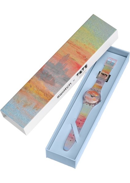 SO28Z700 Swatch Turner's Scarlet Sunset Unisex Kol Saati