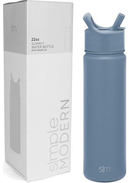 ，，çocuklar Için Saman Kapaklı Su Şişesi Vakum Yalıtımlı Paslanmaz Çelik Metal Termos Yeniden Kullanılabilir Sızdırmaz Bpa Okulu 18 Oz (Yurt Dışından)