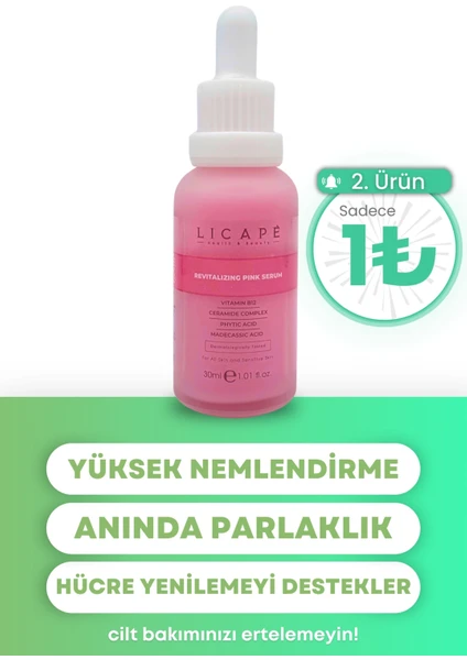 B-12 Revitalizing Aydınlatıcı Bariyer Güçlendirici Nemlendirici Pink Serum 30ml