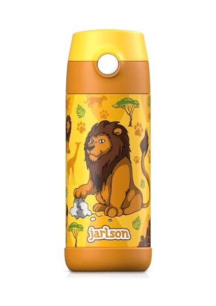 Çocuk Su Şişesi Yalıtımlı Paslanmaz Çelik Su Şişesi Bpa Içermez Sızdırmaz Okullar ve Anaokulları Için Bardak Kapaklı Çocuk Şişesi (350ML) (Yurt Dışından)