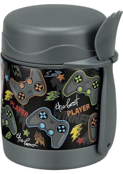 ， 10 Oz) Çorba Yalıtımlı Çocuk Yalıtımlı Gıda Kavanoz Sıcak Yemek Öğle Yemeği Kabı Çocuklar Için Geniş Ağızlı Paslanmaz Çelik Öğle Yemeği Kutusu (Siyah Gamepad) (Yurt Dışından) fiyatları