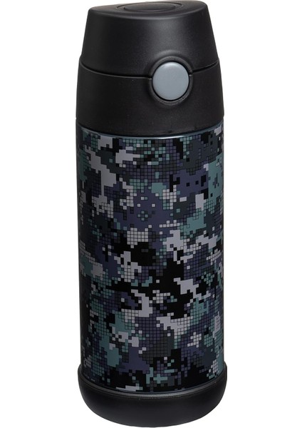 Çocuk Su Şişesi Yalıtımlı Paslanmaz Çelik Pipetli Termos (Kız/erkek) – Lama 12 Oz. (Yurt Dışından)