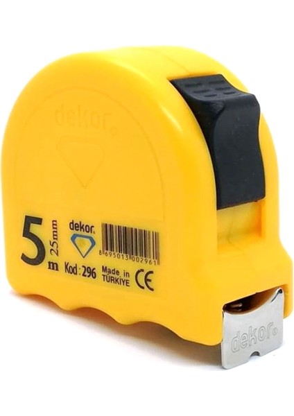 Dekor 5 Metre 25MM Sarı Dekor Şerit Metre Kod: 296