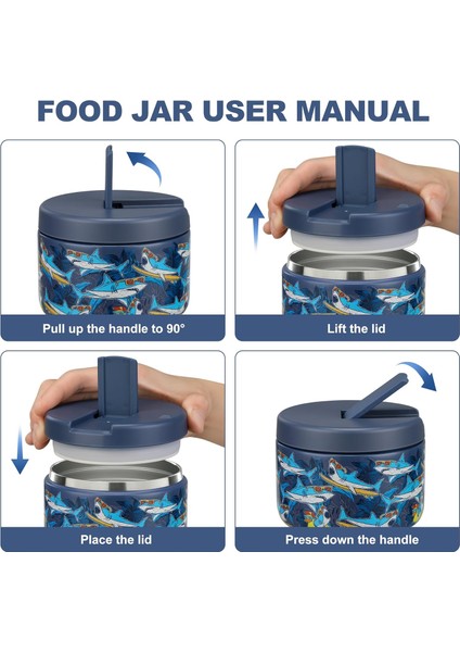 12 Oz Çocuklar Çorba Yalıtımlı Vakumlu Gıda Kavanoz Yapış Kapaklı Paslanmaz Çelik Geniş Ağızlı Sızdırmaz Öğle Yemeği Kabı Okul Gezileri Için 1 Paket (Yurt Dışından) fiyatları