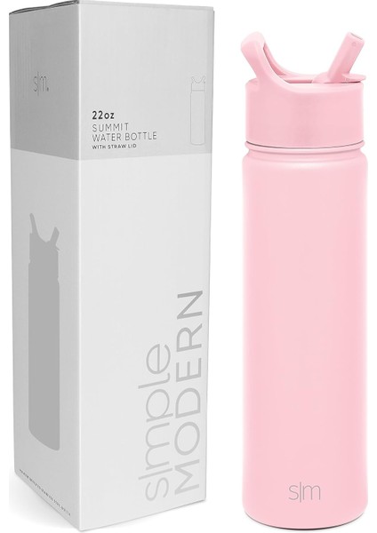 ，，çocuklar Için Saman Kapaklı Su Şişesi Vakum Yalıtımlı Paslanmaz Çelik Metal Termos Yeniden Kullanılabilir Sızdırmaz Bpa Okulu 18 Oz (Yurt Dışından)