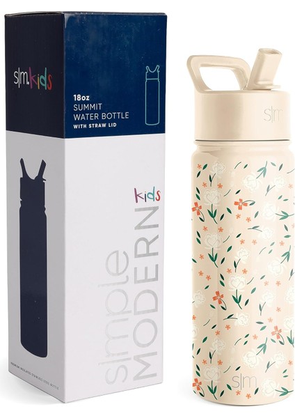 ， Hasır Kapaklı Çocuk Su Şişesi | Yeni Yürümeye Başlayan Çocuklar ve Erkek Çocuklar Için Yalıtımlı Paslanmaz Çelik Yeniden Kullanılabilir Bardak | (Yurt Dışından)