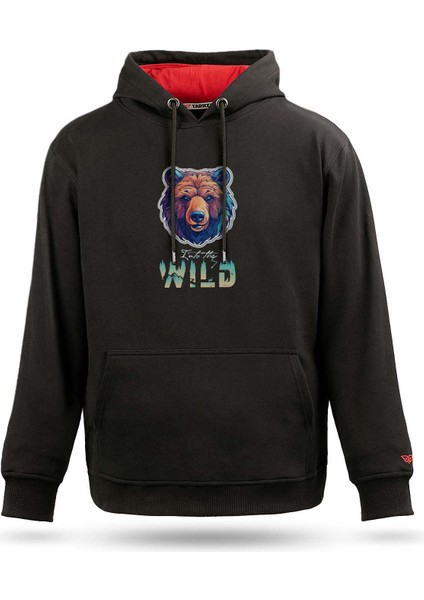 Bear Colored Tasarım Kapşonlu Sweatshirt, Tasarım Sweatshirt Hoodie
