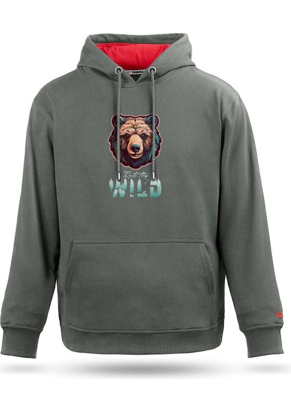Bear Colored Tasarım Kapşonlu Sweatshirt, Tasarım Sweatshirt Hoodie