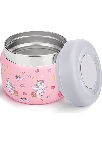 Oz Çocuk Paslanmaz Çelik Yalıtımlı Gıda Kavanoz Geniş Ağızlı Anti-Sızıntı Çorba Yalıtımlı Konteyner Seti Mavi Yeşil Denizkızı (Yurt Dışından)