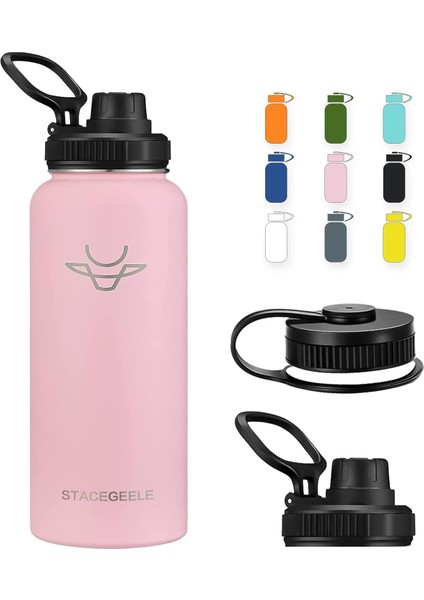 ，çocuk Yalıtımlı Vakumlu Su Şişesi Hasır Kapaklı Paslanmaz Çelik Su Şişesi Erkekler ve Kızlar Için Sızdırmaz Hafif Çevre Dostu (550ML) (Yurt Dışından)