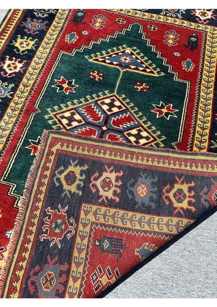 El Dokuma Çanakkale Dobag Halısı 140X185 Kök Boya Yün Halı fırsatları