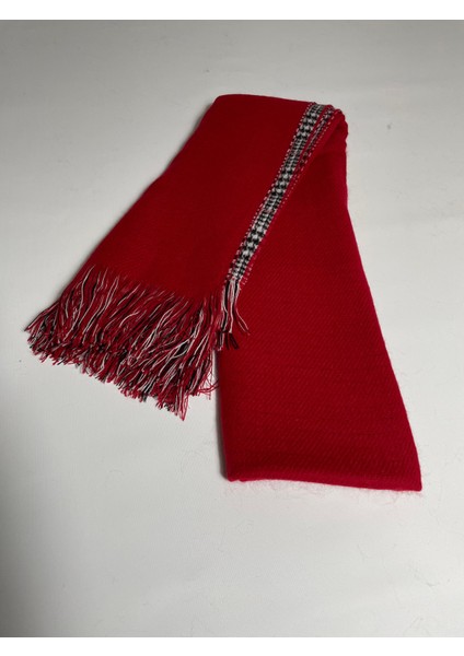 Çift Taraflı Ekoseli Yünlü Omuz Şalı - 70X190CM - Kışlık Şal