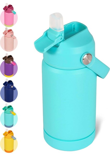 ， 12 Oz Sızdırmaz Çocuklar Su Şişesi Samanlı Yalıtımlı Paslanmaz Çelik Vakumlu Şişe Okul Için Bpa Ücretsiz Yeşil (Yurt Dışından) fiyatları