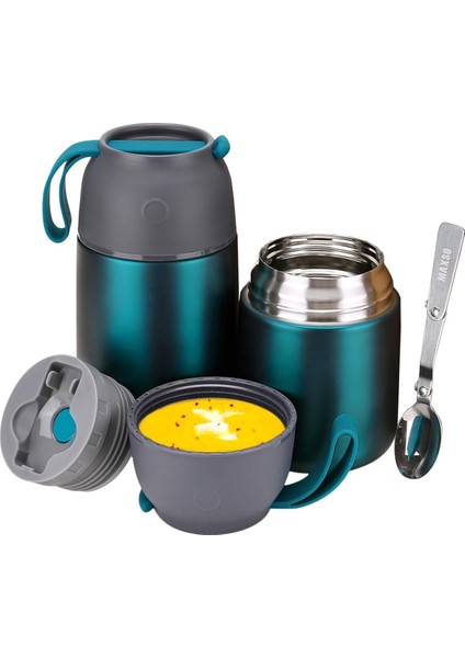 Çocuklar ve Yetişkinler Için Yalıtımlı Çorba Konservesi 17 Ons Paslanmaz Çelik Kaşıklı Yalıtımlı Gıda Kabı Üçlü Duvar Yalıtımı (Gökkuşağı) (Yurt Dışından)