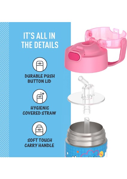 Pipetli Su Şişesi – 12 Oz Eskiz Defteri – Çocuk Paslanmaz Çelik Vakum Yalıtımlı Kapaklı Su Şişesi (Yurt Dışından) fırsatları