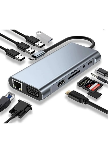 Type C 11 In 1 ZR44 Hdtv Multifunction Adapter