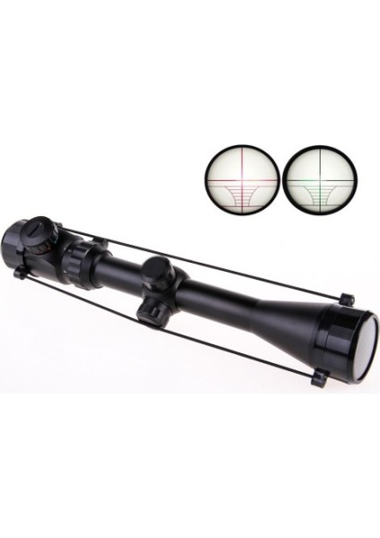 Sp 3-9X40 Zoomlu Çıft Işıklı Dürbün ve Montaj Kelepçeli