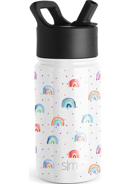 ， Hasır Kapaklı Çocuk Su Şişesi | Yeni Yürümeye Başlayan Çocuklar ve Erkek Çocuklar Için Yalıtımlı Paslanmaz Çelik Yeniden Kullanılabilir Bardak | (Yurt Dışından)