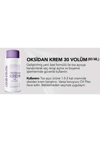 Saç Rengi Boya Açıcı Set (Gri Toz Açıcı + Oksidan Krem) indirimleri
