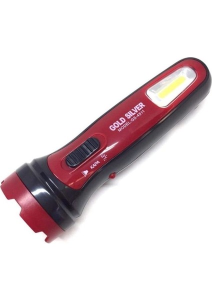Gold Sılver GS-4511 1 Watt+1 Watt Cob Led'li Şarjlı El Feneri