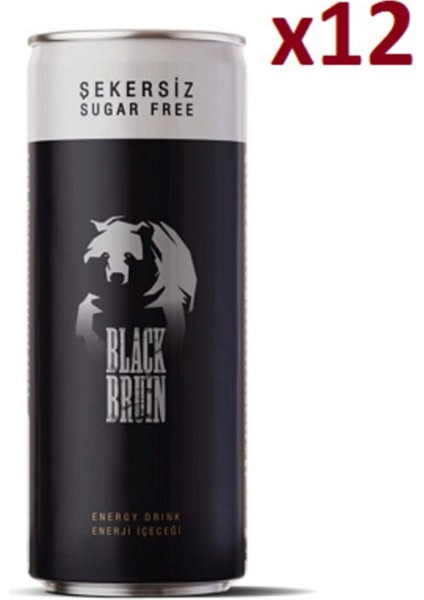 Black Bruin Şekersiz 250 ml 12 Adet