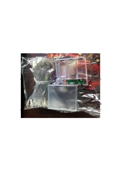 10 m 60 LED Gün Işığı 2 Kademeli Şeffaf Kablo Pilli MZ6409-1