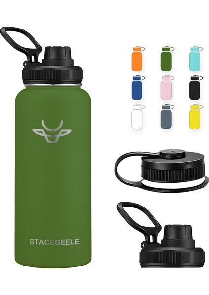 ，，çocuk Yalıtımlı Vakumlu Su Şişesi Hasır Kapaklı Paslanmaz Çelik Su Şişesi Erkekler ve Kızlar Için Sızdırmaz Hafif Çevre Dostu (550ML) (Yurt Dışından)