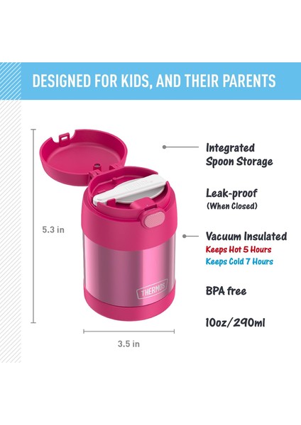 ， Yalıtımlı Mama Kavanozu – 10 Oz Pembe – Katlanabilir Kaşıklı Çocuk Dostu Yalıtımlı Mama Kavanozu (Yurt Dışından) fırsatları