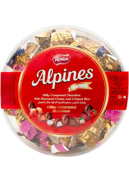Alpines Pirinç Patlaklı Sütlü Çikolata Mix Krema Dolgulu Karışık Tatlar 1 kg fiyatları
