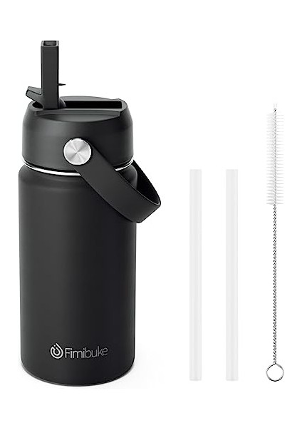 Çocuklar Yalıtımlı Su Şişesi 14 Oz Bpa Içermeyen Paslanmaz Çelik Çift Duvar Vakum Sızdırmazlık Öğrencileri Erkekler ve Kızlar Için Pipetli (1 Paket Mavi Dinozor) (Yurt Dışından)