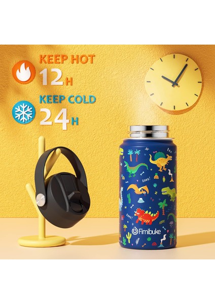 Çocuklar Yalıtımlı Su Şişesi 14 Oz Bpa Içermeyen Paslanmaz Çelik Çift Duvar Vakum Sızdırmazlık Öğrencileri Erkekler ve Kızlar Için Pipetli (1 Paket Mavi Dinozor) (Yurt Dışından) fırsatları