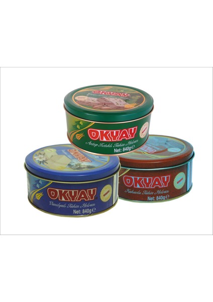 Avantaj Paketi 3'lü! 840 gr Vanilyalı, 840 gr Kakaolu, 840 gr Fıstıklı Helva