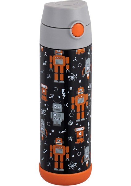 Çocuk Su Şişesi Yalıtımlı Paslanmaz Çelik Pipetli Termos (Kız/erkek) – Lama 12 Oz. (Yurt Dışından)