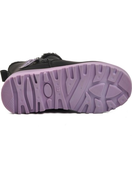 23003-F Siyah-Lila Içi Kürklü Çocuk Bot indirimleri