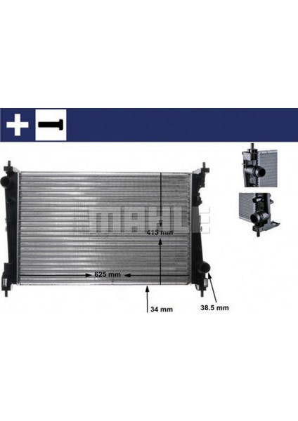 Radyatör Corsa D 05 Punto 05 Bravo Ii 07 1.3 Jtd-1.7Cdti Mek Ac Klimasiz 620X395X27 13