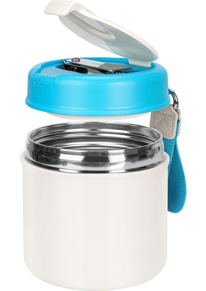 Çocuklar Için Sıcak Yemek - 15.6 Oz Öğle Yemeği Yalıtımlı Yemek Kabı Paslanmaz Çelik Vakum Yalıtımlı Gıda Kavanozu, Katlanır Kaşıklı Geniş Ağızlı Sızdırmaz Beyaz (Yurt Dışından) fiyatları