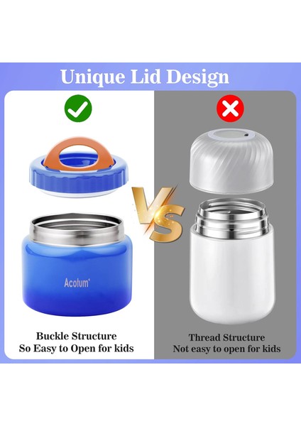 Yalıtımlı Çocuk Maması Kavanozu 22 Oz Kapasiteli Sıcak ve Soğuk Yiyeceklere Uygun Sızdırmaz Vakumlu Paslanmaz Çelik Tasarım Öğle Yemekleri ve Çorbalar Için Uygundur (Yurt Dışından) modelleri