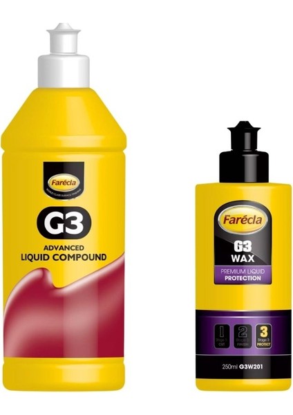 G3 Sıvı Pasta 500ML + Farecla G3 Wax Cila 250 ml Set