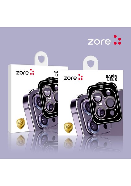 - Apple iPhone 13 Pro - Kamera Lens Koruyucu Safir Parmak İzi Bırakmayan Anti-Reflective CL-11 - Siyah - T26623 fırsatları