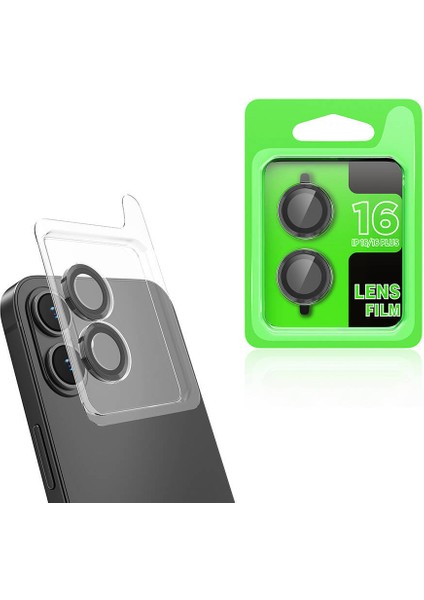 - Apple iPhone 16 Plus - Kamera Lens Koruyucu CL-07 - Siyah - T33358