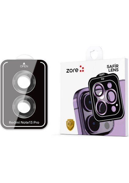 - Xiaomi Redmi Note 13 Pro 4G - Kamera Lens Koruyucu Cam Filmi - Siyah - T32086