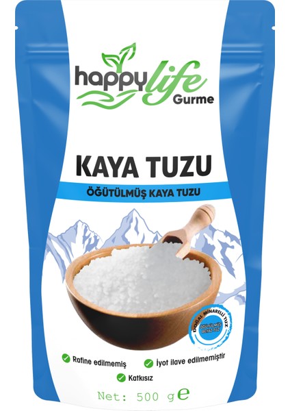 Öğütülmüş Kaya Tuzu Beyaz 500 gr