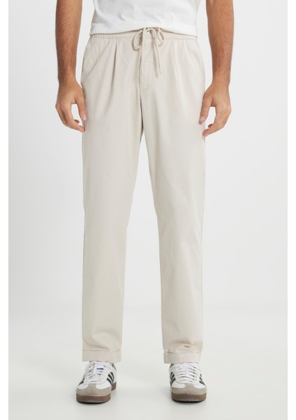 Relaxed Fit Geniş Kesim Bej Chino Pantolon modelleri