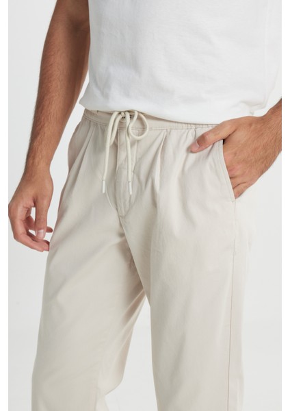 Relaxed Fit Geniş Kesim Bej Chino Pantolon fırsatları
