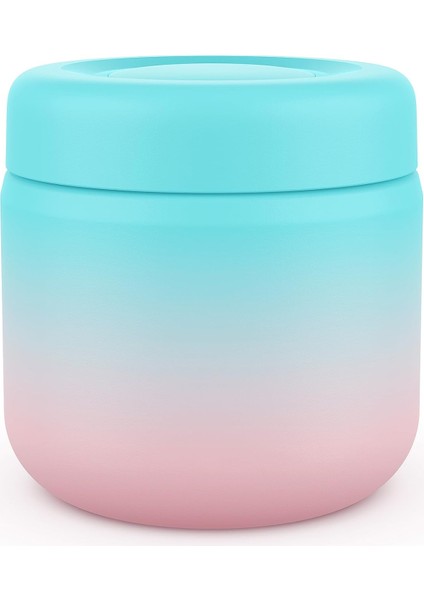 Çocuk Yalıtımlı Mama Kavanozu - 13.5 Oz Çocuk Yalıtımlı Paslanmaz Çelik Öğle Yemeği Kabı Geniş Ağızlı Sızdırmaz Kapak Kızların Mührü (Şeker Rengi) (Yurt Dışından)