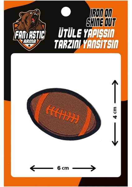 10'lu Paket Ütü ile Yapışan Dokuma Arma Patch Yama Amerikan Futbol Topu Modeli