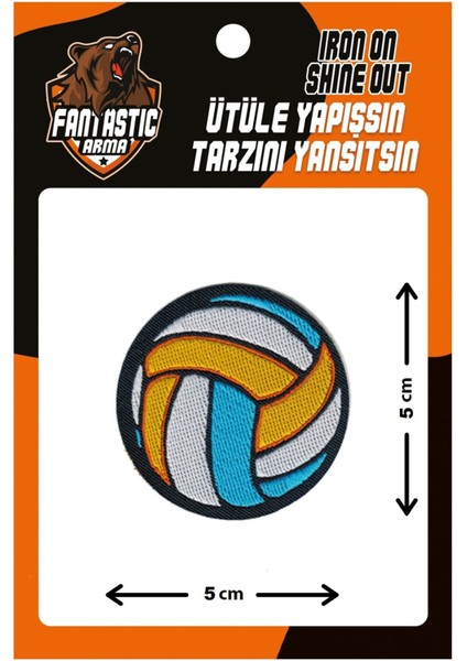 10'lu Paket Ütü ile Yapışan Dokuma Arma Patch Yama Voleybol Topu Modeli