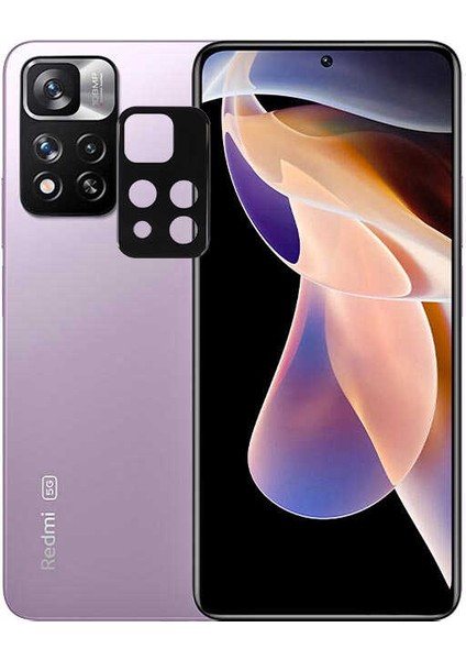 - Xiaomi Redmi Note 11 Pro Plus 5g - Kamera Lens Koruyucu 3D Kamera Camı